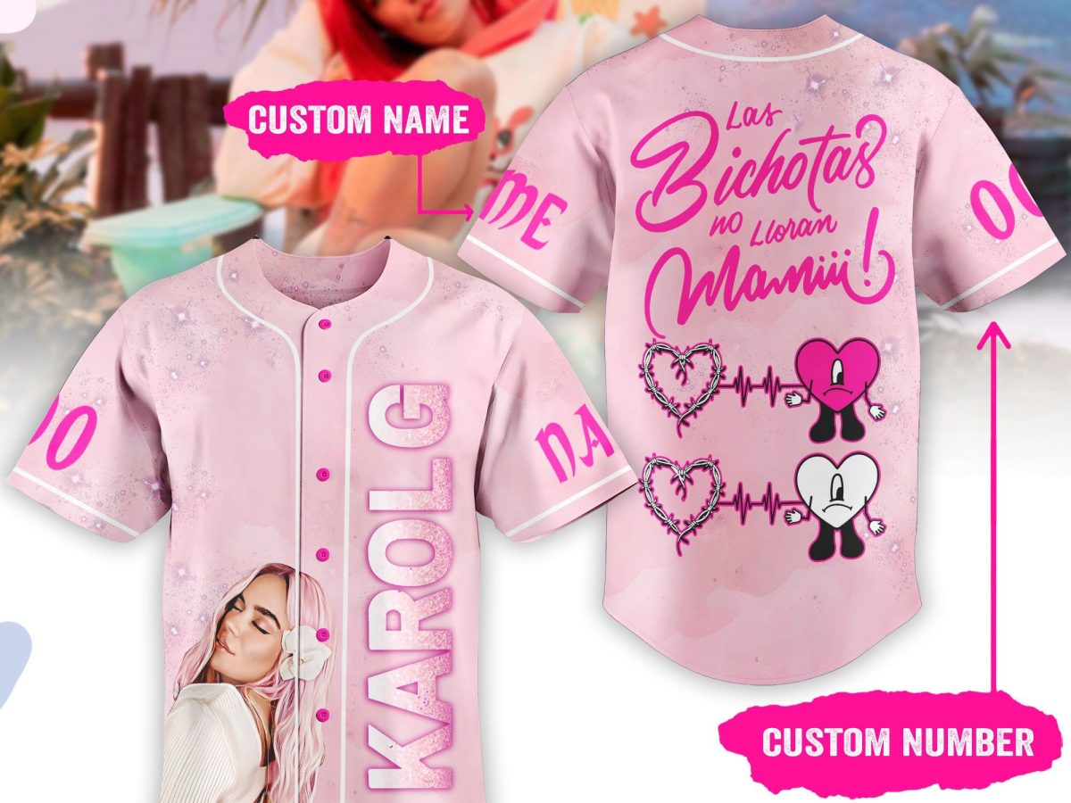 Personalizado personalizado Karol G La Bichota Merch Camiseta de béisbol -  China Camiseta de baseball y Baseball personalizados Jersey precio