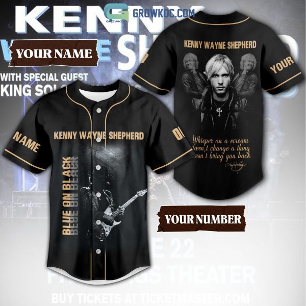 Kenny Wayne Shepherd Blue On Black Personalized Baseball Jersey