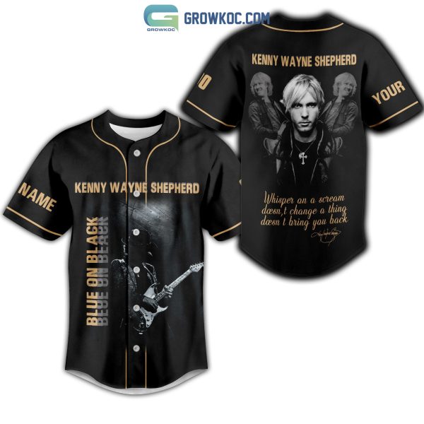 Kenny Wayne Shepherd Blue On Black Personalized Baseball Jersey