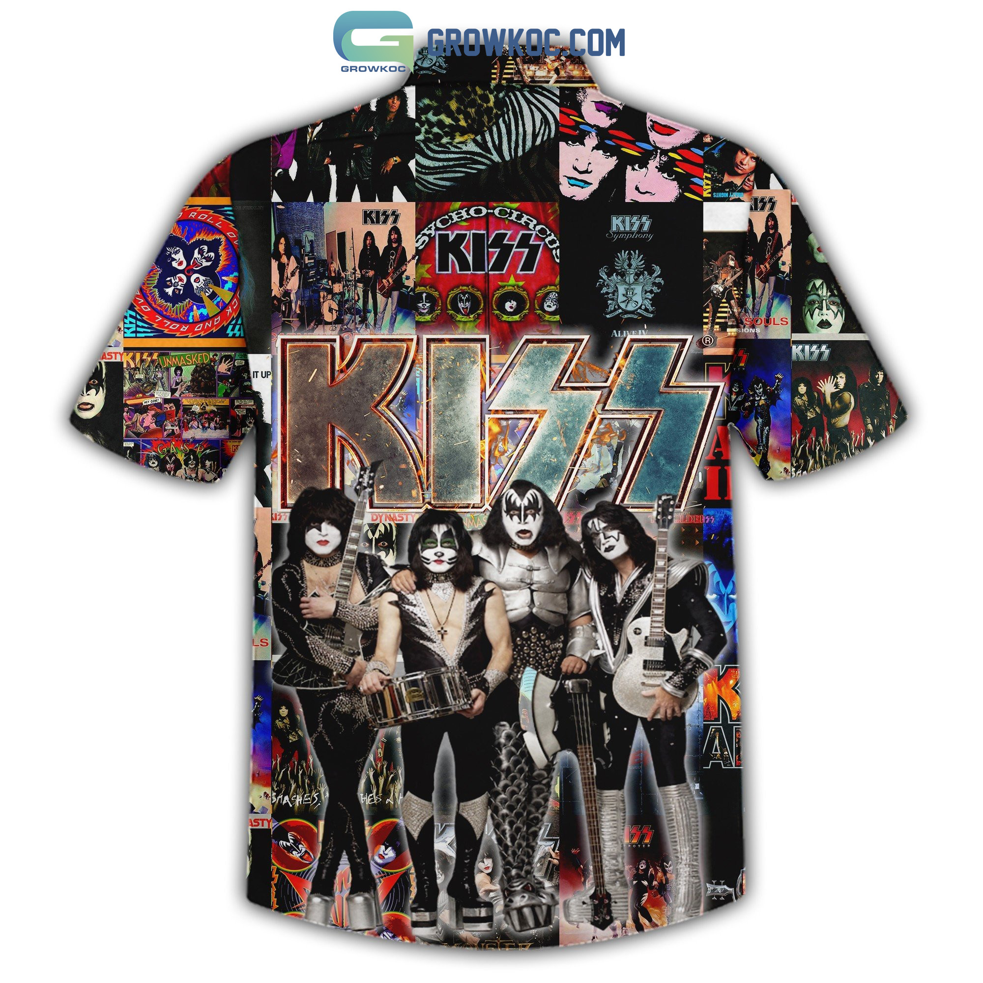 Kiss Band All The Albums Hawaiian Shirt