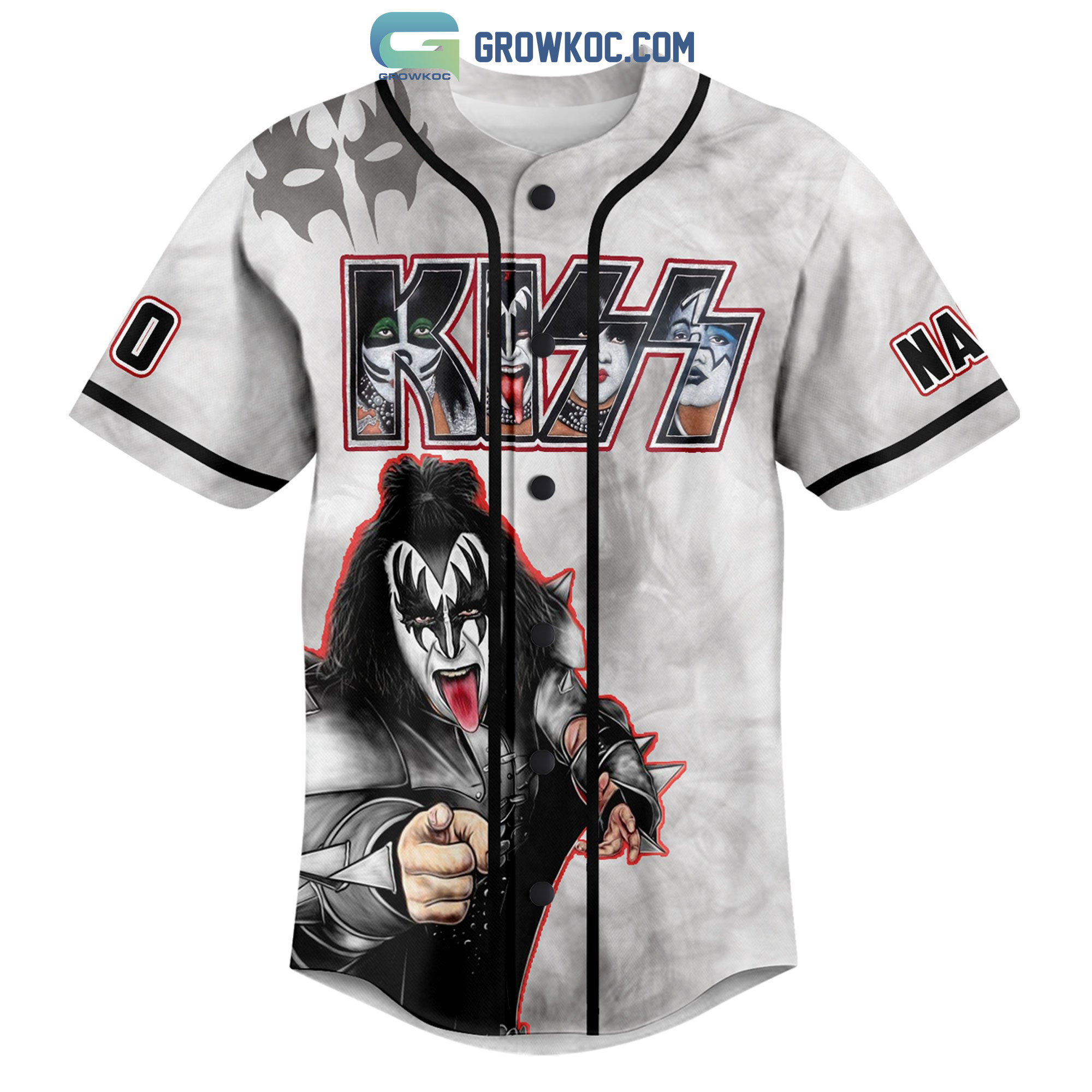 Kiss Band Shout It Out Loud Personalized Baseball Jersey
