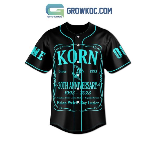Korn 30th Anniversary 1993 2023 Personalized Baseball Jersey