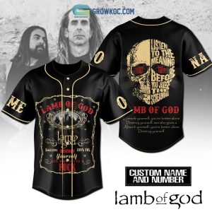 Lamb Of God Destroy Yourself Black Design Personalized Baseball Jersey