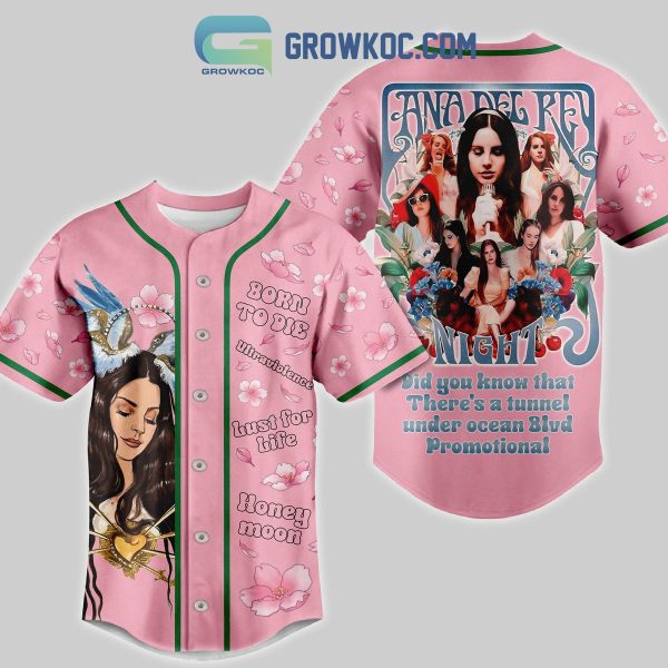 Lana Del Rey Born To Die Lust For Life Honey Moon Pink Design Baseball Jersey