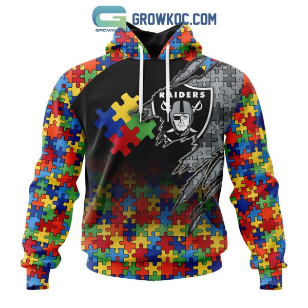 Las Vegas Raiders NFL Special Autism Awareness Design Hoodie T Shirt