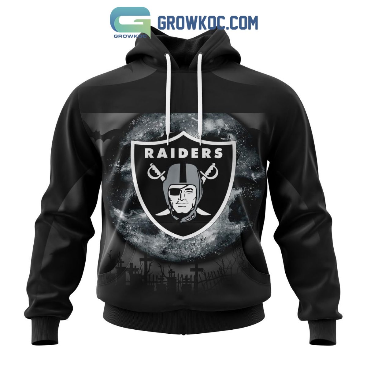 Oakland Raiders NFL Grey Unisex 3D Hoodie Zip Hoodie For Men And