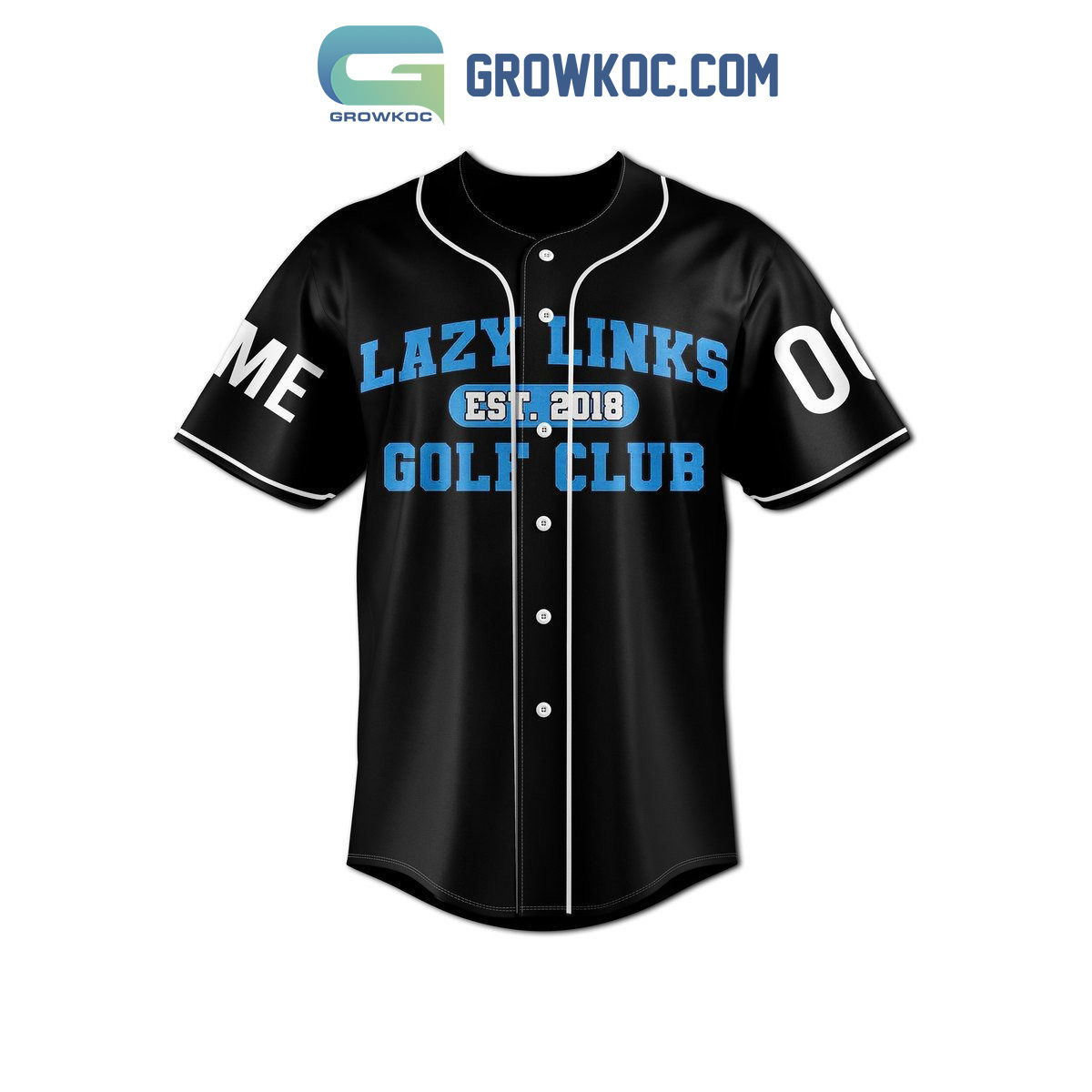 Lazy Links EST 2018 Golf Club Don't Bother Me While I'm Golfing At Lazy Links Personalized Baseball Jersey