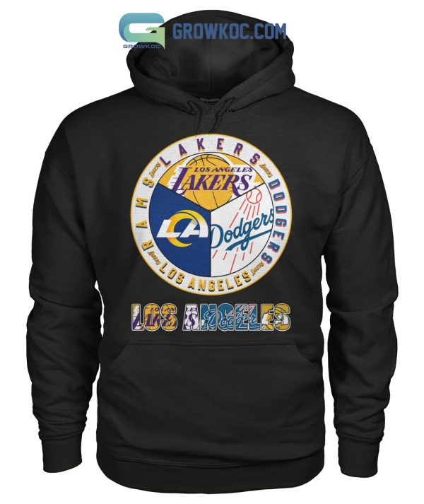 Los Angeles Lakes Dodgers Rams City Champions T Shirt