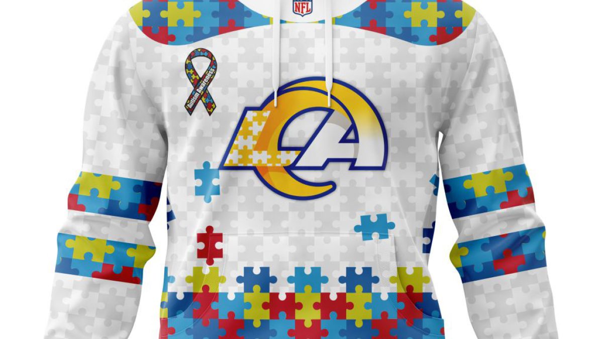 Los Angeles Rams NFL Autism Awareness Personalized Hoodie T Shirt