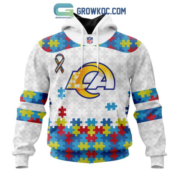 Los Angeles Rams NFL Autism Awareness Personalized Hoodie T Shirt