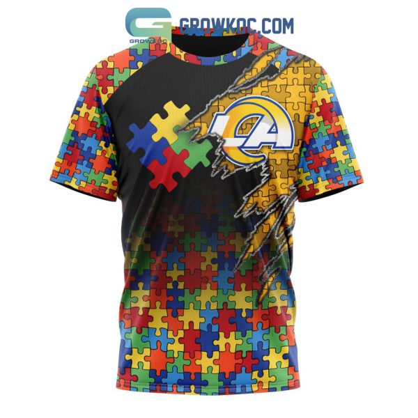 Los Angeles Rams NFL Special Autism Awareness Design Hoodie T Shirt