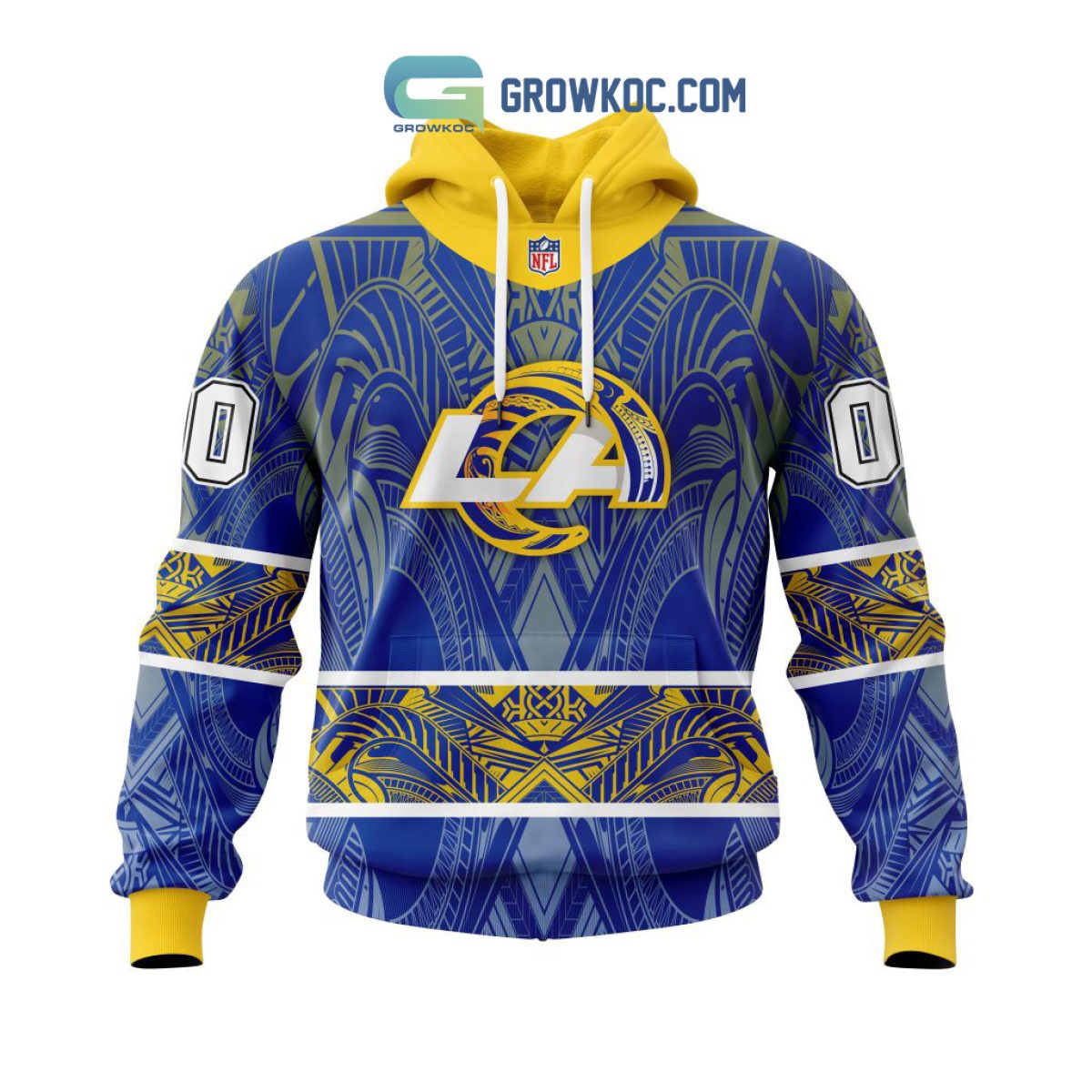 Los Angeles Rams NFL Christmas Personalized Hoodie Zipper Fleece Jacket -  Growkoc