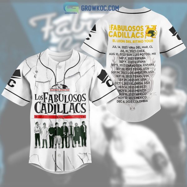 Los Fabulosos Cadillacs El Leon Del Ritmo Tour Personalized Baseball Jersey
