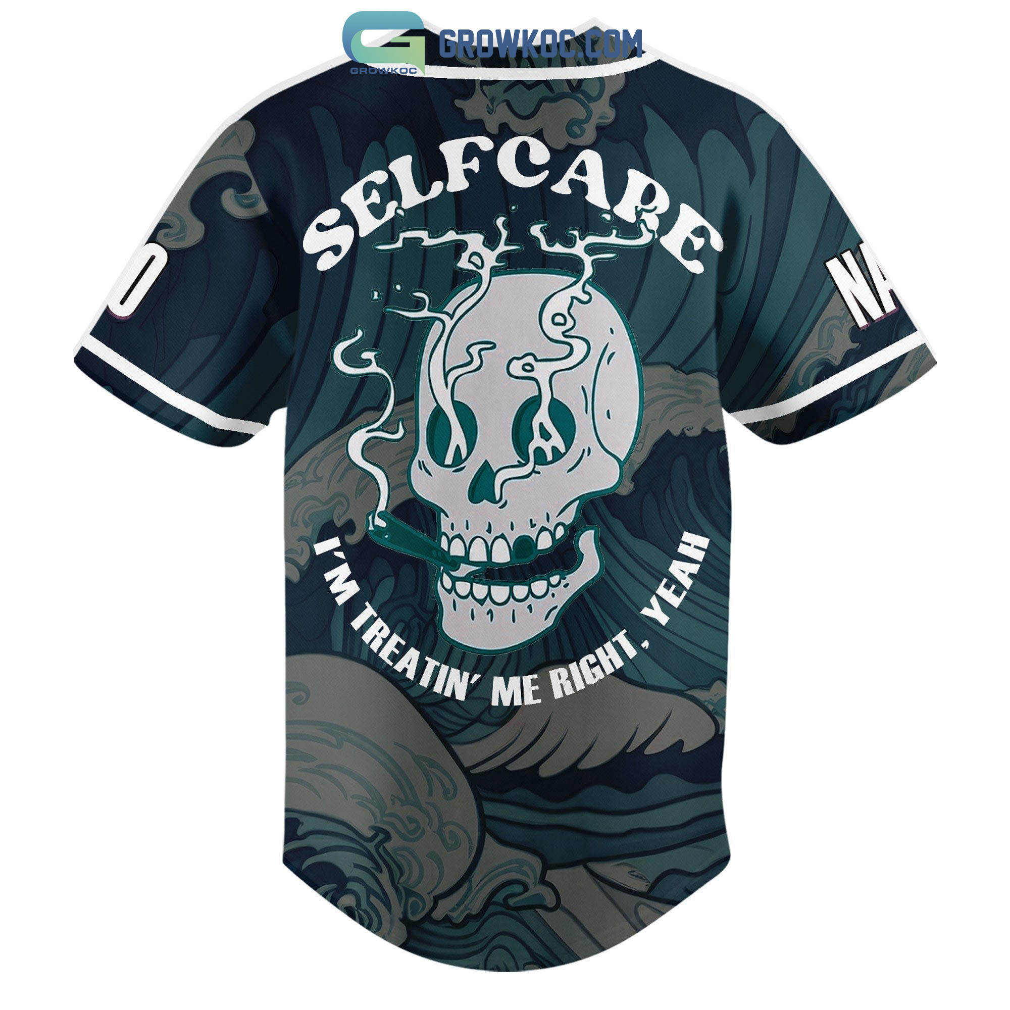 Mac Miller Selfcare I'm Treatin' Me Right Yeah Personalized Baseball Jersey  - Growkoc