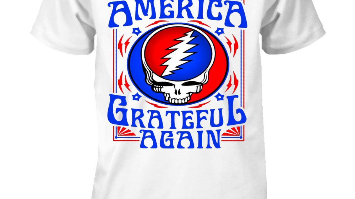 Grateful Dead 1965 Rose Skeleton White T-Shirt Men's MEDIUM