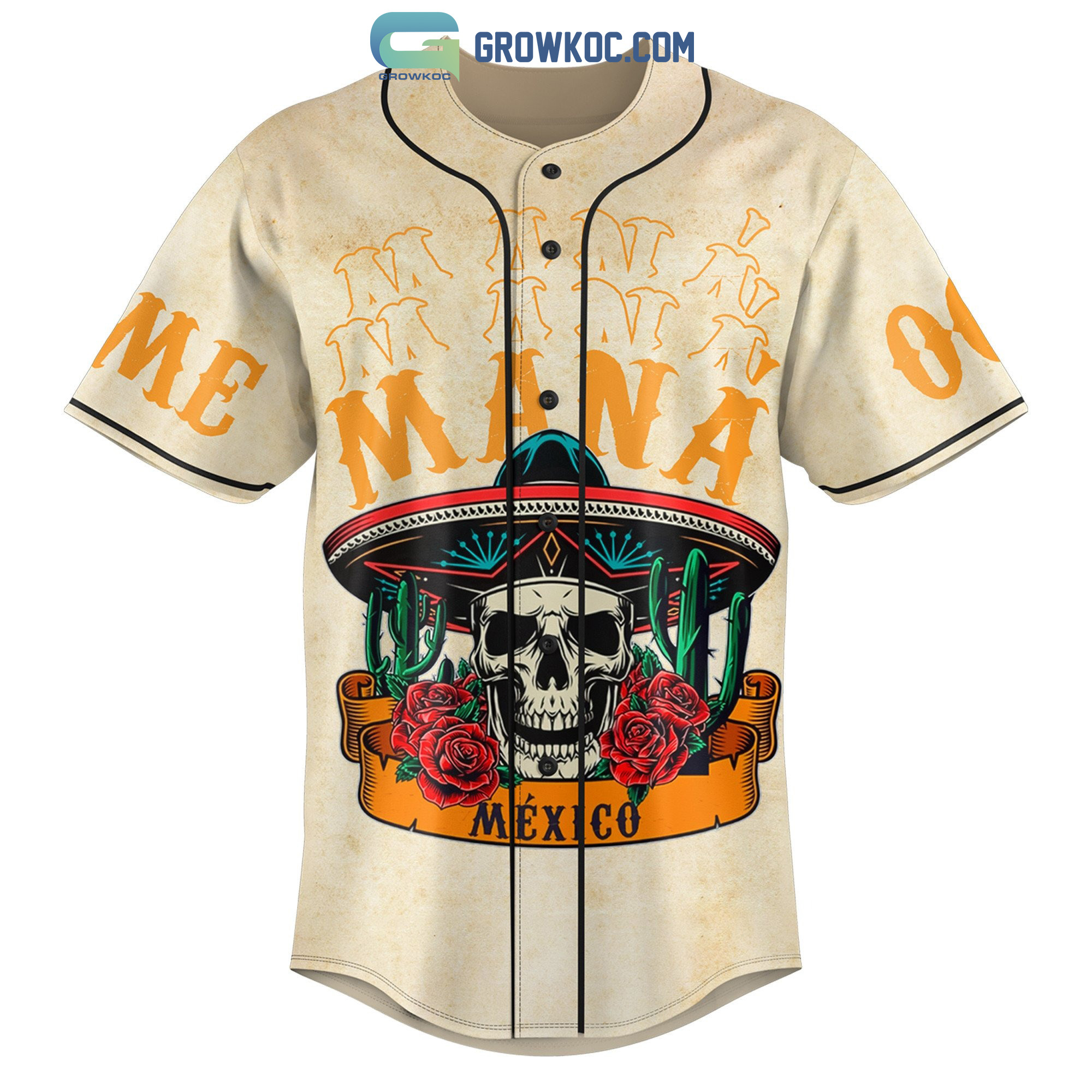 Custom Name Mexico Eagle Full Print Baseball Jersey Shirt