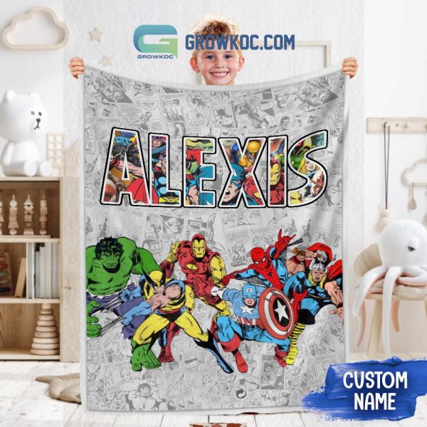 Marvel Studios Iron Man Spider Man Hulk Captain American Fleece Blanket Quilt