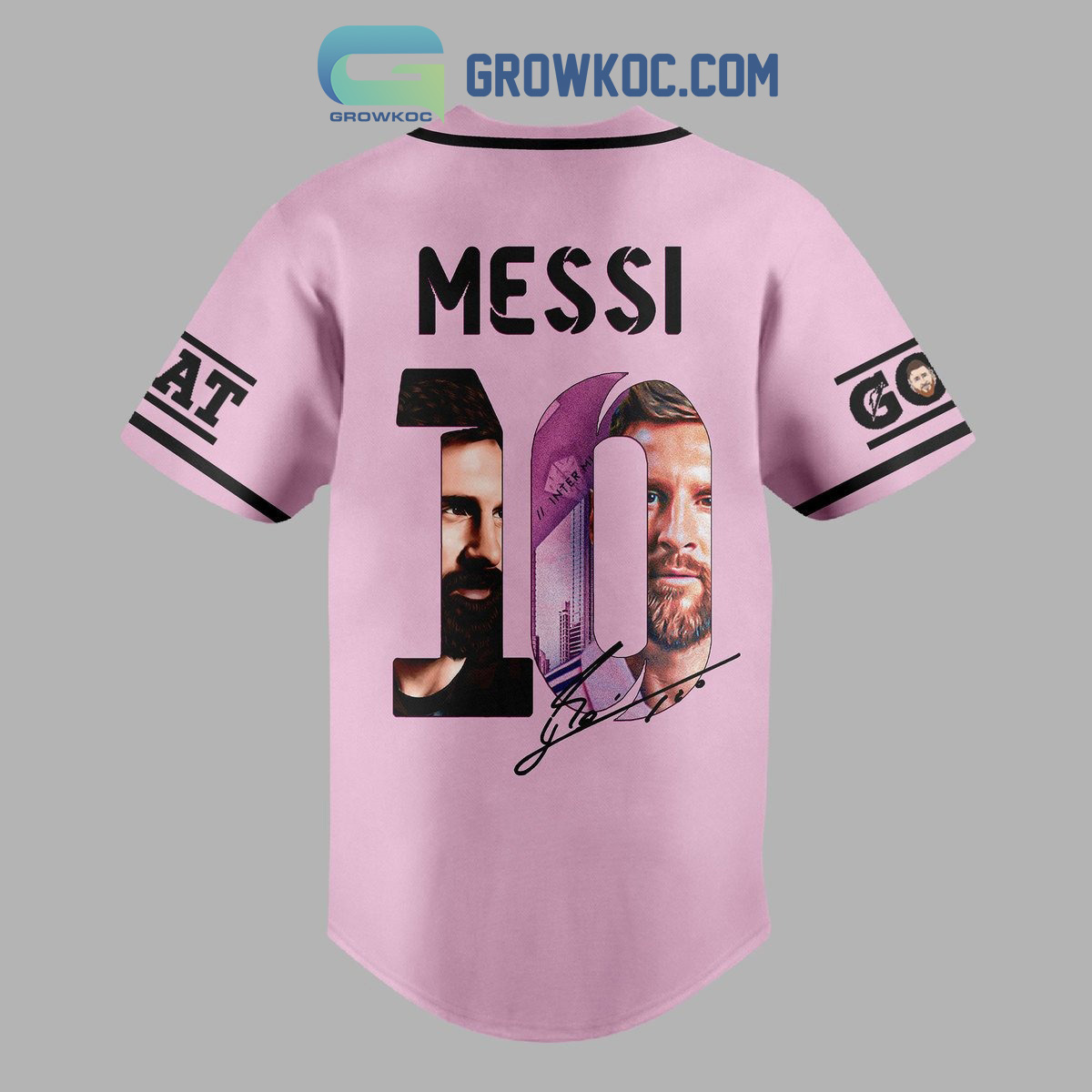Lionel Messi Miami Personalized Baseball Jersey - Growkoc