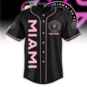 Messi 10 Miami FC Black Design Personalized Baseball Jersey