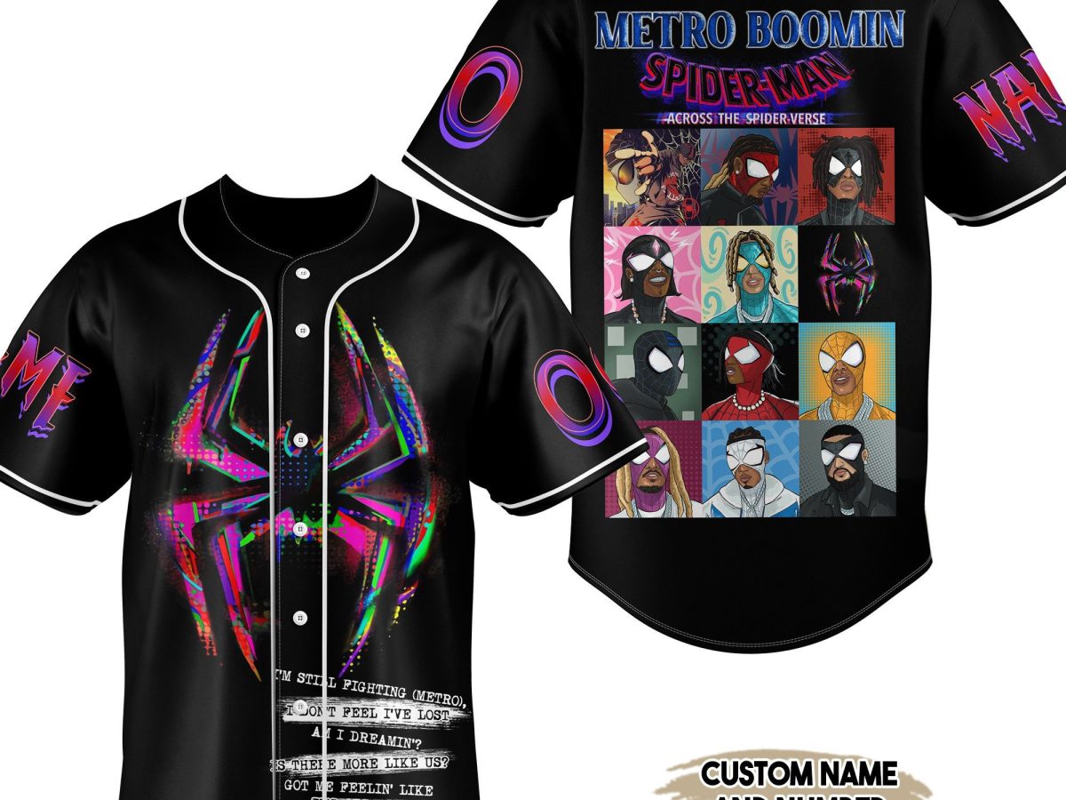 Metro Boomin Spider Man Across The Spider Verse Personalized Baseball Jersey  - Growkoc