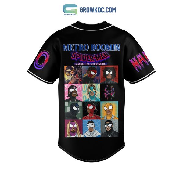 Metro Boomin Spider Man Across The Spider Verse Personalized Baseball Jersey