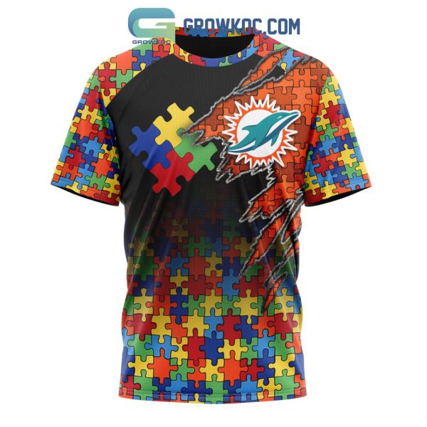 Miami Dolphins NFL Special Autism Awareness Design Hoodie T Shirt