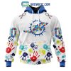 Los Angeles Rams NFL Special Fearless Against Autism Hands Design Hoodie T Shirt