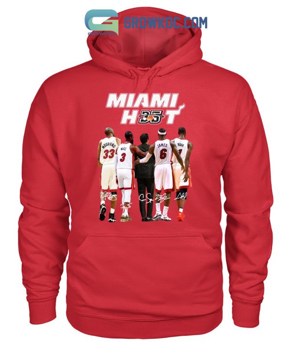 Miami Heat 35th Anniversary James Bosh Wade T Shirt