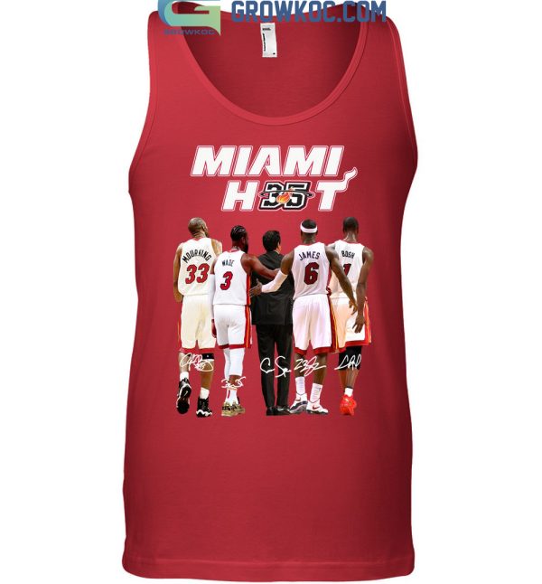 Miami Heat 35th Anniversary James Bosh Wade T Shirt