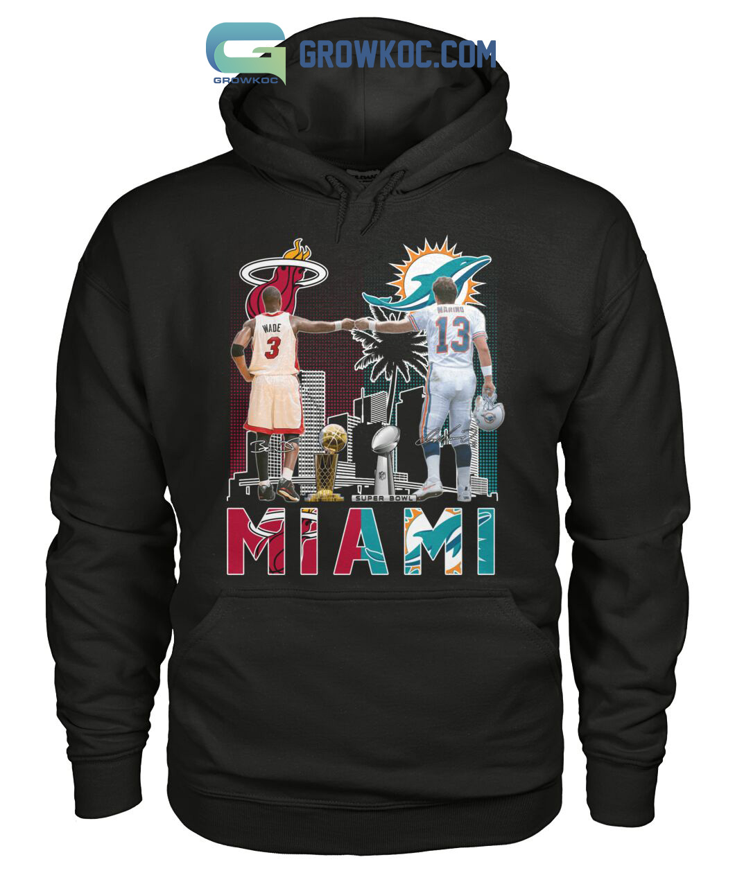 Miami Heat Wade And Dolphins City Champions T Shirt