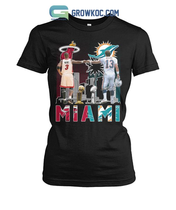 Miami Heat Wade And Dolphins City Champions T Shirt
