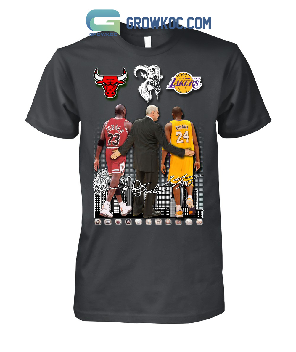 Michael Jordan Kobe Bryant And Phil Jackson Legend T Shirt - Growkoc