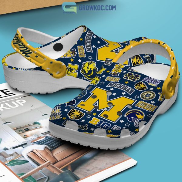 Michigan Wolverines Go Blue Big Ten Design Crocs