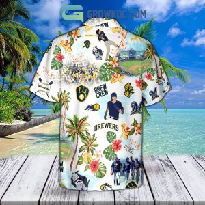 Milwaukee Brewers Hawaiian Shirt Cool Tiki Palm Tree Personalized