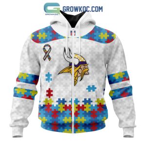 Minnesota Vikings NFL Autism Awareness Personalized Hoodie T Shirt