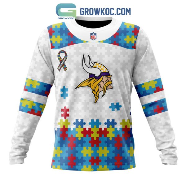 Minnesota Vikings NFL Autism Awareness Personalized Hoodie T Shirt