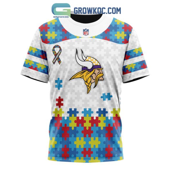 Minnesota Vikings NFL Autism Awareness Personalized Hoodie T Shirt