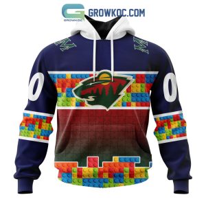 Minnesota Wild NHL Special Autism Awareness Design Hoodie T Shirt