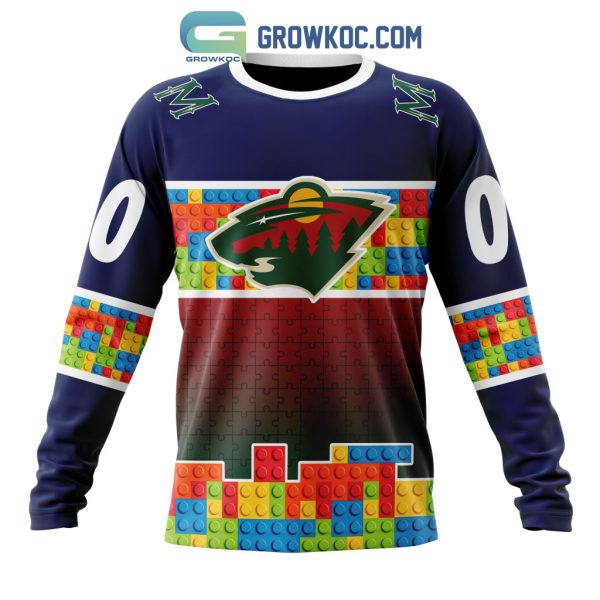 Minnesota Wild NHL Special Autism Awareness Design Hoodie T Shirt