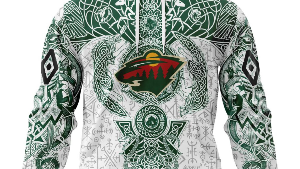 HOT NHL Minnesota Wild Special Design With Northern Lights Hockey Jersey  Hoodie