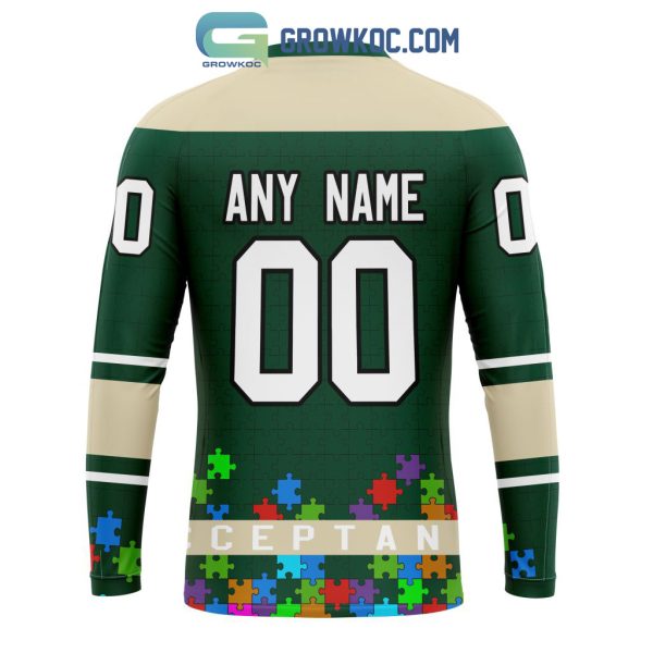 Minnesota Wild NHL Special Unisex Kits Hockey Fights Against Autism Hoodie T Shirt
