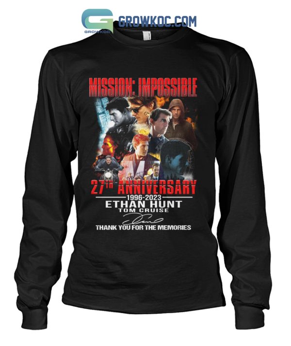 Mission Impossible 27th Anniversary 1996 2023 Tom Cruise Memories T Shirt