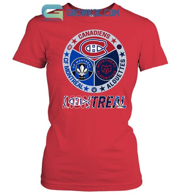 Montreal Canadiens Alouettes  CF Montreal T Shirt