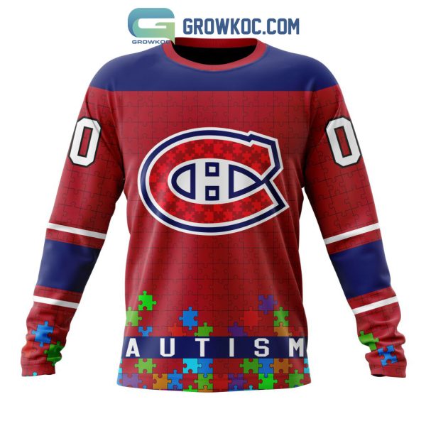 Montreal Canadiens NHL Special Unisex Kits Hockey Fights Against Autism Hoodie T Shirt