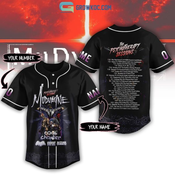 Mudvayne  The Psychotherapy Sessions 2023 Tour Personalized Baseball Jersey