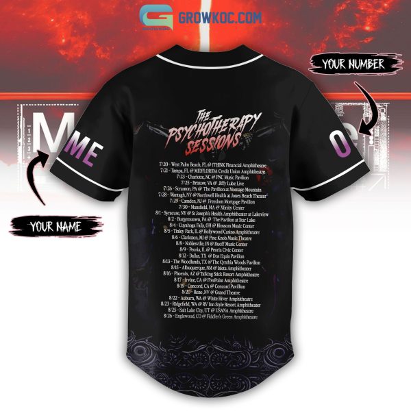 Mudvayne  The Psychotherapy Sessions 2023 Tour Personalized Baseball Jersey