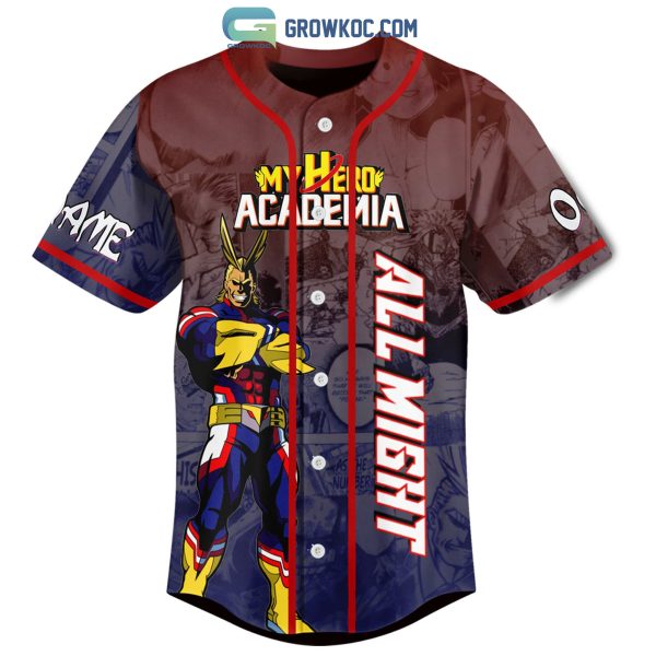 My Hero Academia All Might Personalized Baseball Jersey