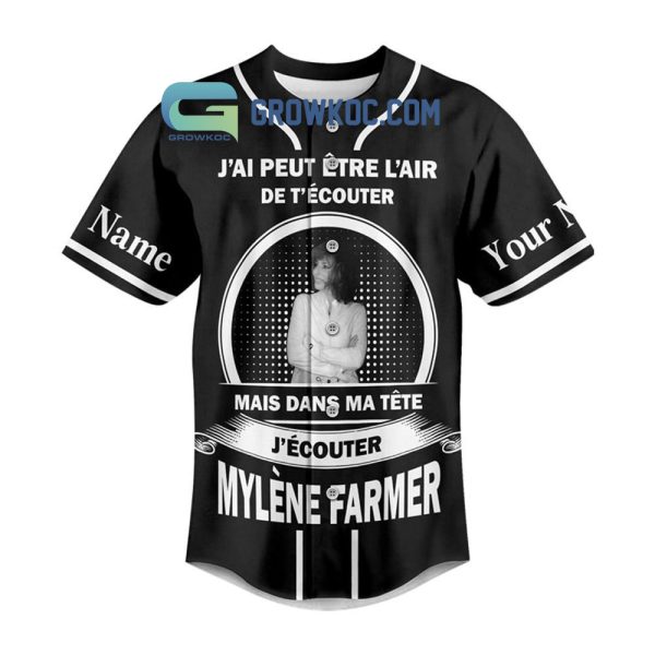 Mylene Farmer The Nevermore Tour Personalized Baseball Jersey