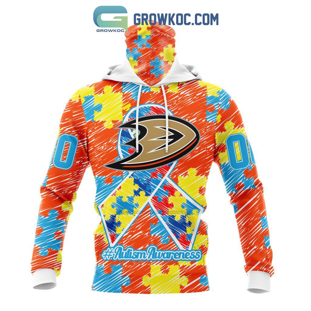 NHL Anaheim Ducks Puzzle Autism Awareness Personalized Hoodie T Shirt