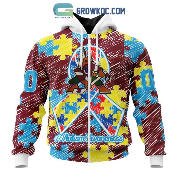 NHL Arizona Coyotes Puzzle Autism Awareness Personalized Hoodie T Shirt